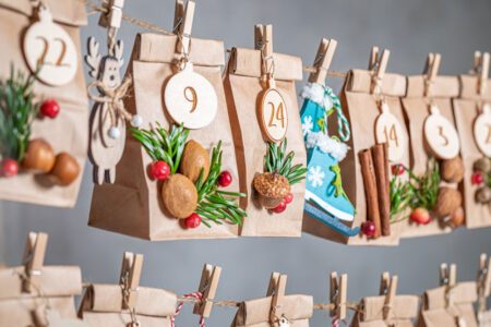 Adventskalender aus Wäscheklammern