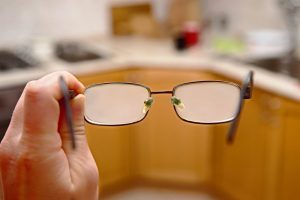 beschlagene Brille