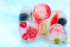 Eiswürfel Obst