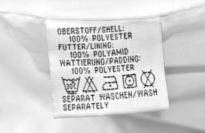 Etikett Pflegehinweise
