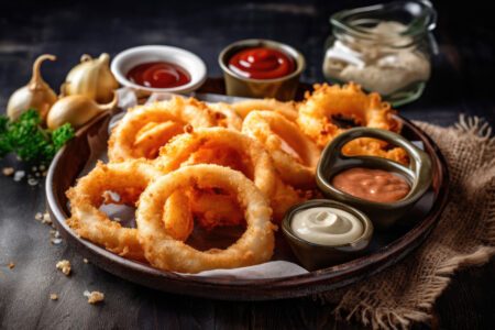 Schnell gemacht: frittierte Zwiebelringe.