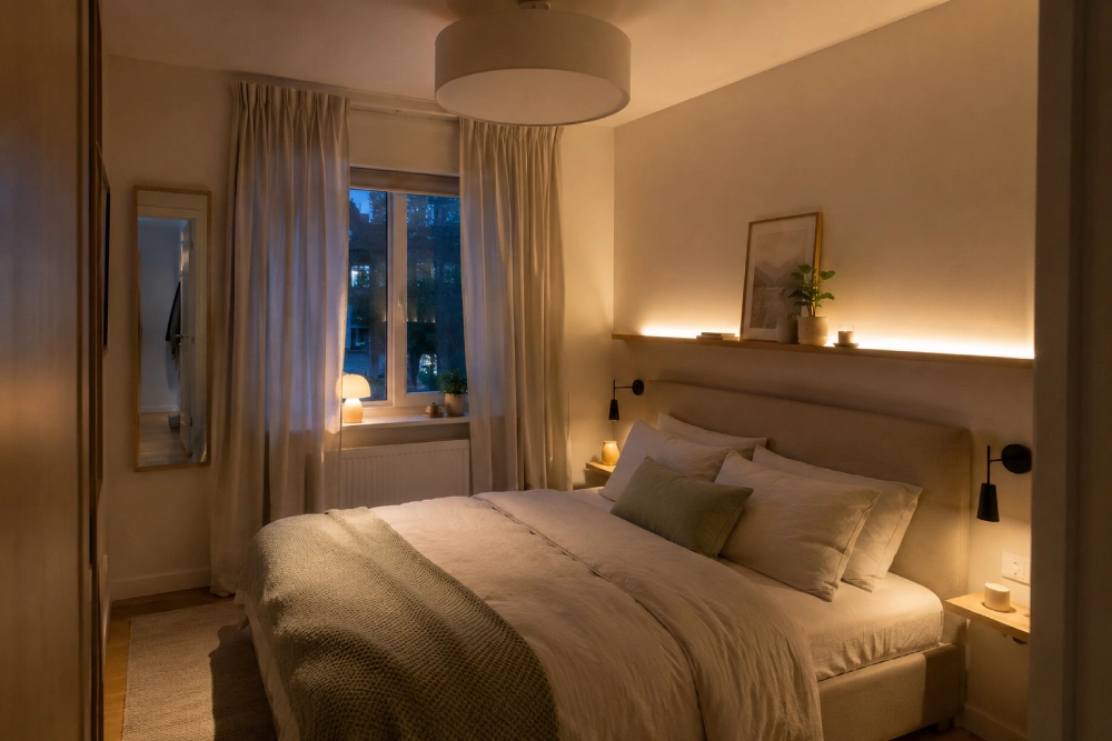 Kleines Schlafzimmer richtig beleuchten