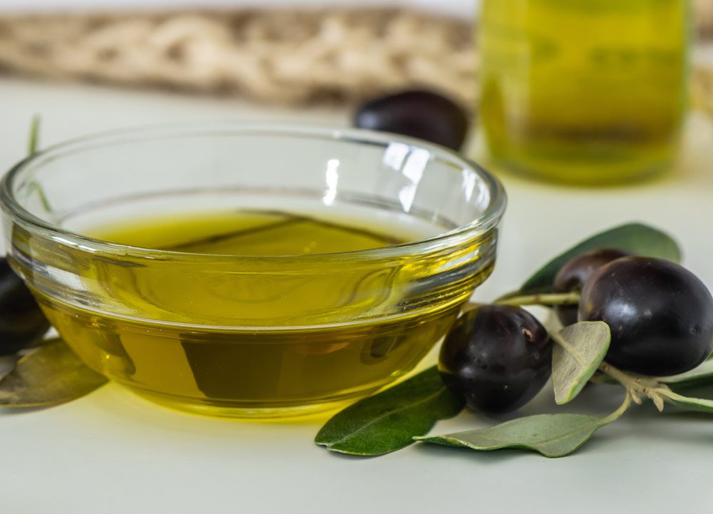 Splitter entfernen mit Olivenöl