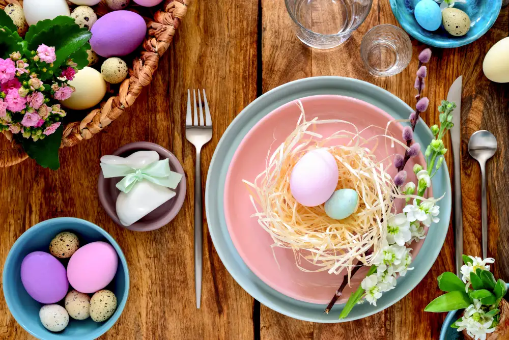 Tischdekoration zu Ostern