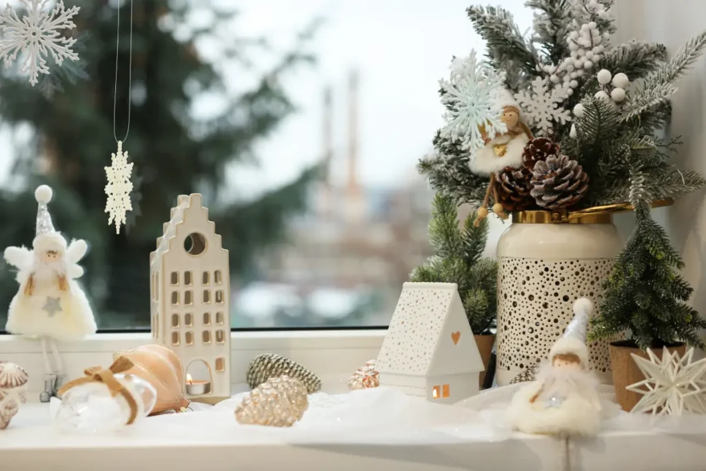 Fensterdeko im skandinavischen Stil Weihnachtsdeko für Fenster